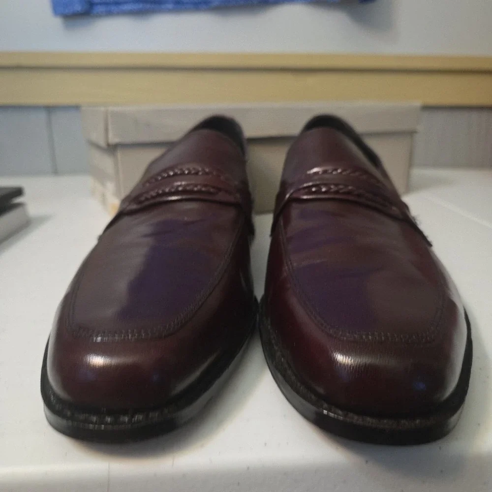Florsheim Richfield 33472 Burgundy Leather Penny Loafers Shoes Size 7.5 D US Me - Picture 4 of 16